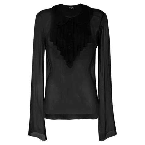 chanel blouse black|Chanel blouses sale.